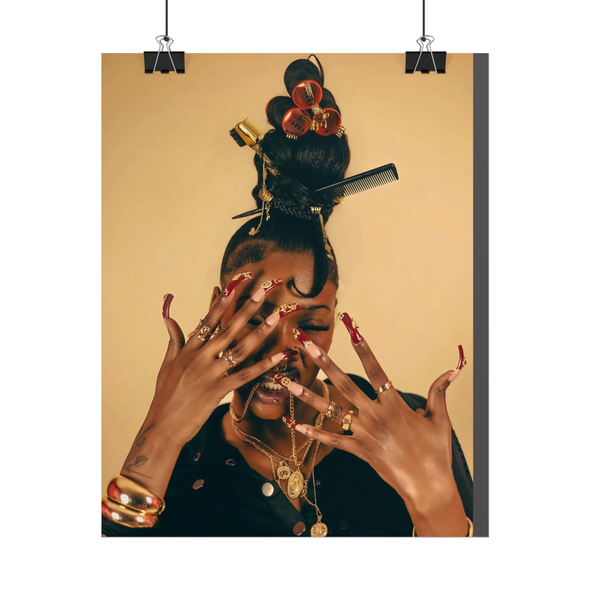 Fashion Portrait Rolled Poster — Bold Glamour Wall Art